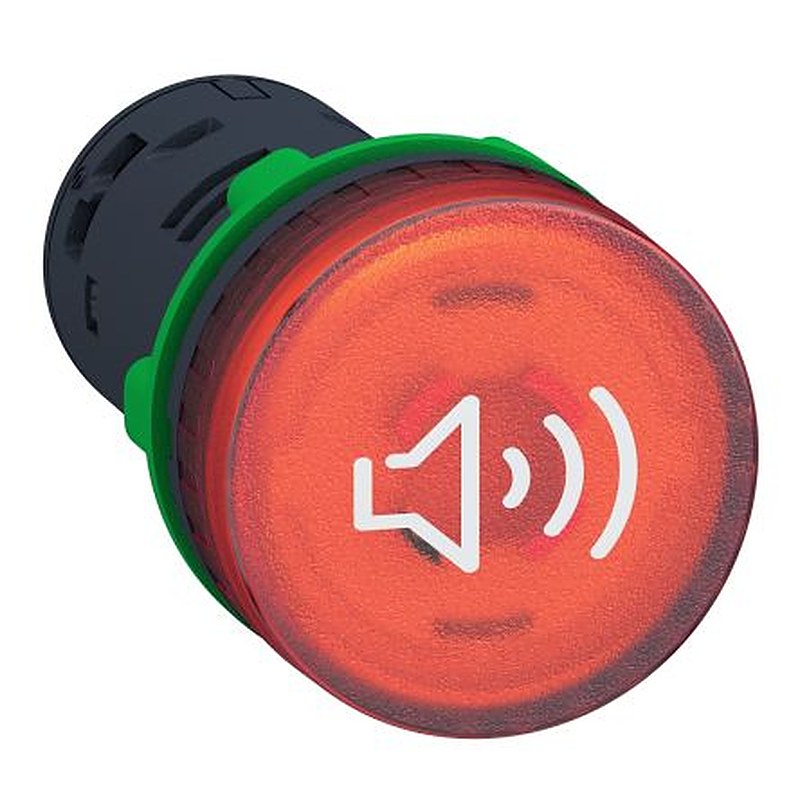 Schneider Electric Harmony XB5 Series Red Beacon-Buzzer Combination, IP69, IP67, IP66 24V ac Base 90 dB @ 1m