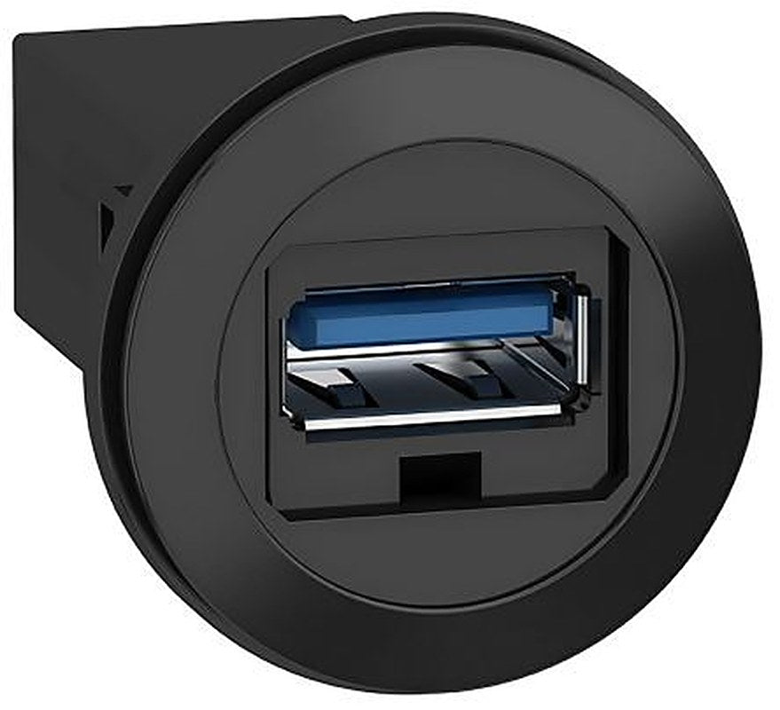 Schneider Electric Straight, Panel Female- 1 Port Type USB Type A IP20 USB Connector USB 3.0