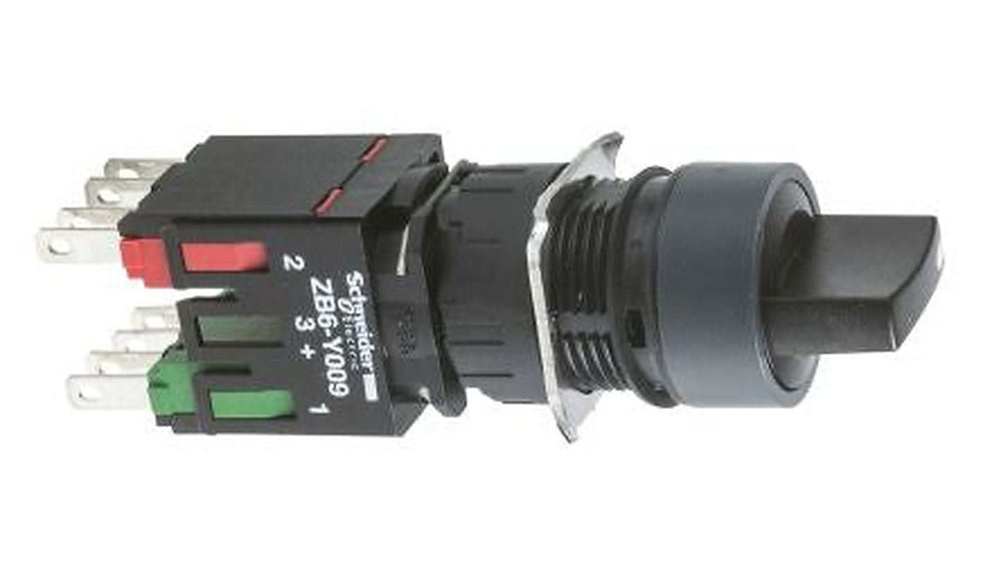 Schneider Electric Stay Put, Handle Rotary Switch Selector Switch - (SPDT) 16 mm Cutout Diameter 3 Positions
