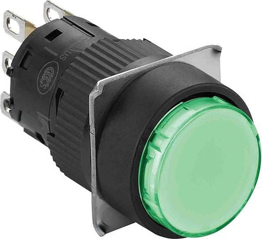 Schneider Electric Harmony Series Illuminated Push Button Switch, 16 mm Cutout Green, SPST, IP65