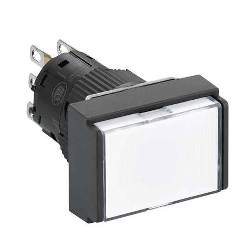 Schneider Electric Harmony Series Illuminated Push Button Switch, Spring Return, Panel, 16 mm Cutout, SPDT, White LED,