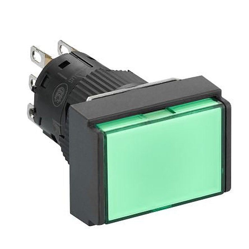 Schneider Electric Harmony Series Illuminated Push Button Switch, Spring Return, Panel, 16 mm Cutout, SPDT, Green LED,