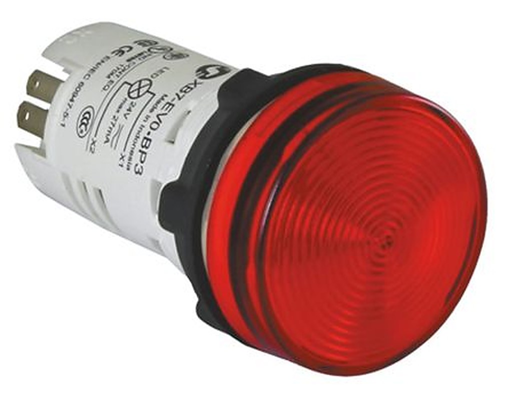 Schneider Electric, Harmony, Panel Mount Red LED Pilot Light, 22 mm Cutout, IP20, IP65, Round