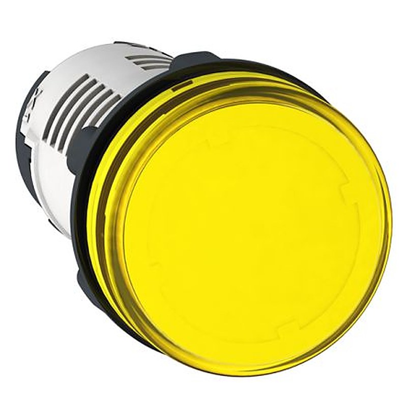 Schneider Electric, XB7 Yellow Pilot Light, 22 mm Cutout, IP65, IP20, Round, 24V