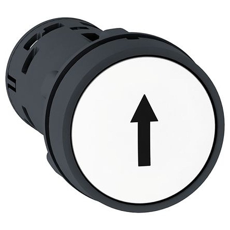 Schneider Electric Harmony XB7 Series Push Button Switch, Spring Return, Panel, 22.5 mm Cutout, 1 NO/1 NC, White LED,