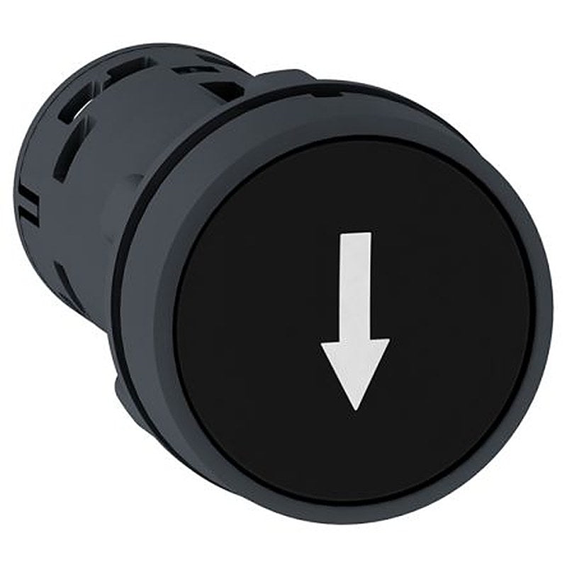 Schneider Electric Harmony XB7 Series Push Button Switch, Panel Mount, 22 mm Cutout Black, 1 NO, IP20, IP65