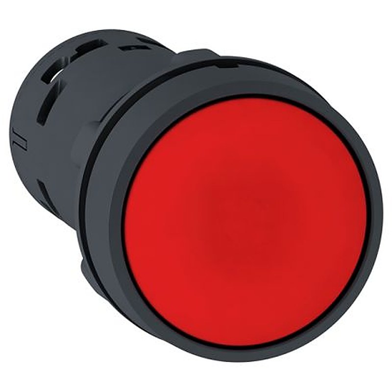 Schneider Electric Harmony XB7 Series Push Button Switch, Spring Return, Panel, 22.5 mm Cutout, 1 NO/1 NC, Red LED,