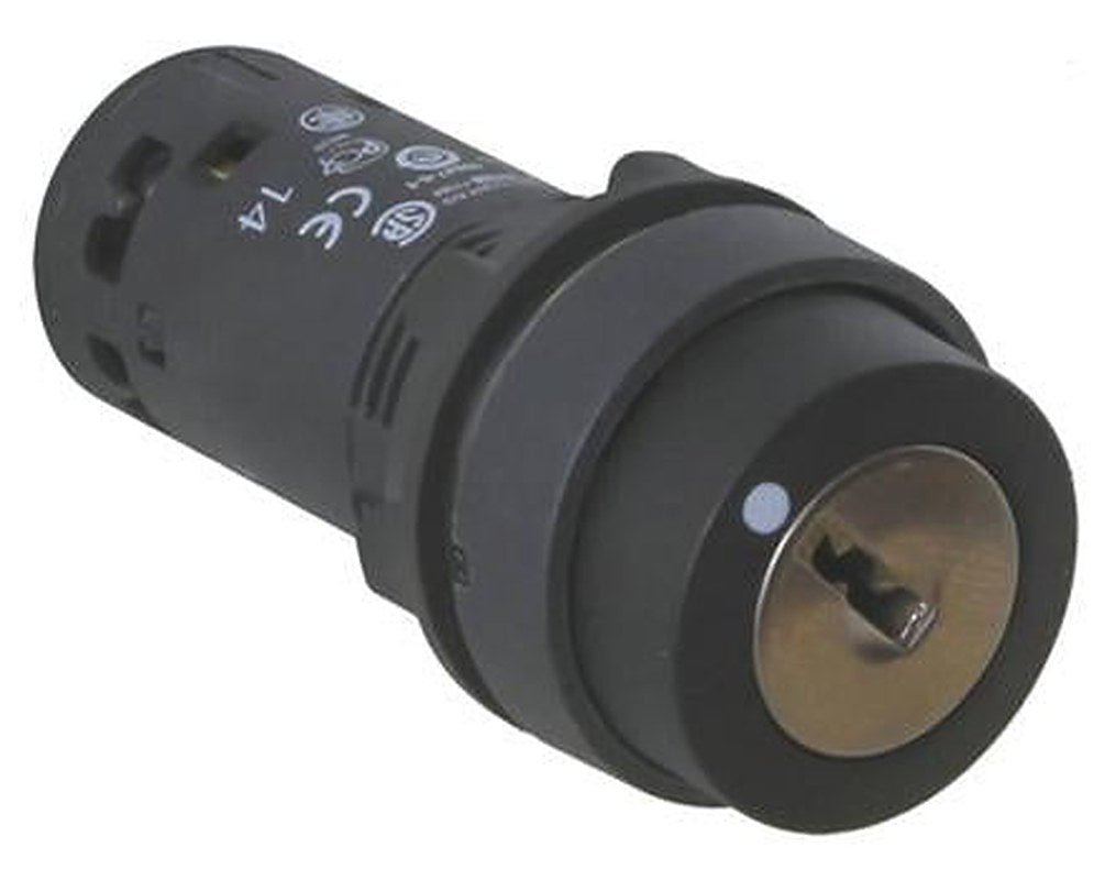 Schneider Electric Key Switch, SPST, 0.3A 2-Way 455-Key