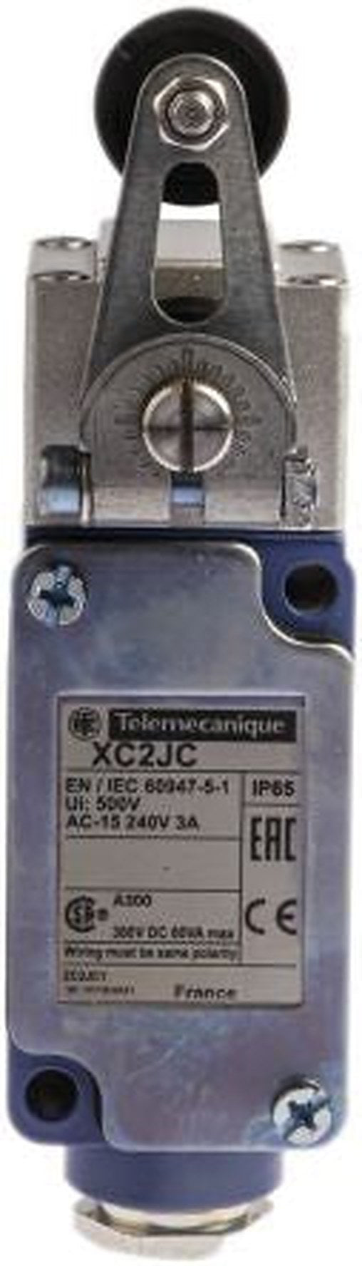 Telemecanique Sensors OsiSense XC Series Roller Lever Limit Switch, 1 CO, IP65, Metal Housing, 240V ac, 3A
