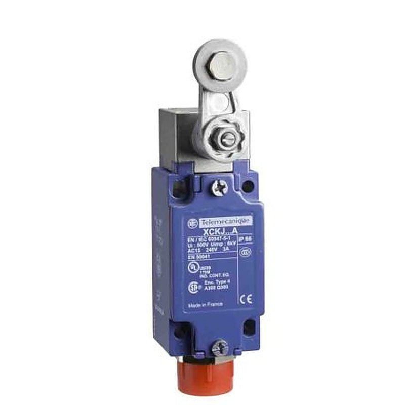 Telemecanique Sensors XCKJ Series Roller Lever Limit Switch, 1 NO/1 NC, IP66, Zinc Alloy Housing, 240V ac, 3A