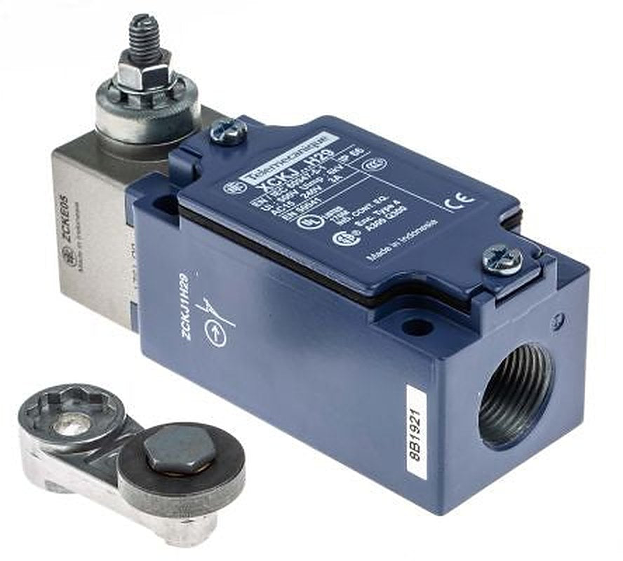 Telemecanique Sensors XCKJ Series Roller Lever Limit Switch, 1 NO/1 NC, IP66, Zamak Housing, 240V ac, 3A