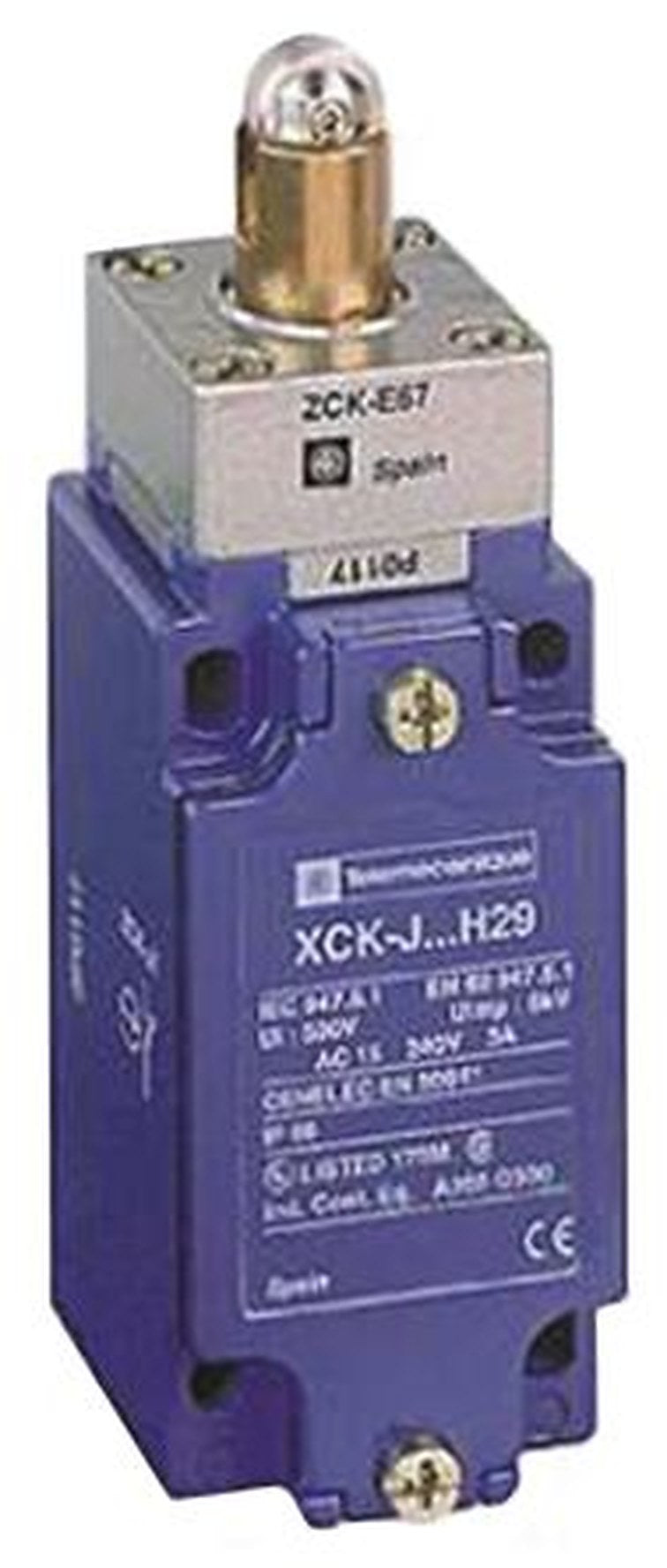 Telemecanique Sensors OsiSense XC Series Roller Lever Limit Switch, 1 NO/1 NC, IP66, Zinc Zamak Alloy Housing, 240V ac,