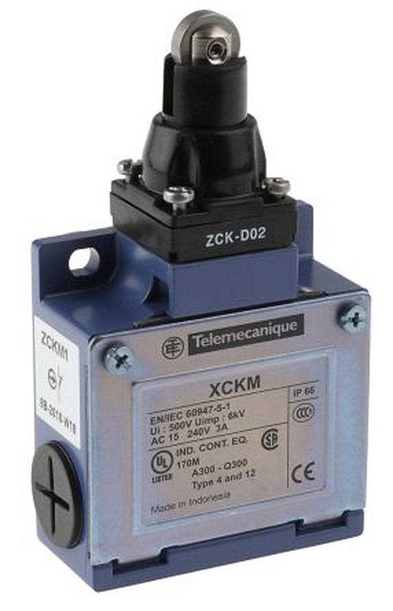 Telemecanique Sensors OsiSense XC Series Roller Plunger Limit Switch, 1 NO/1 NC, IP66, Zinc Alloy Housing, 240V ac, 3A