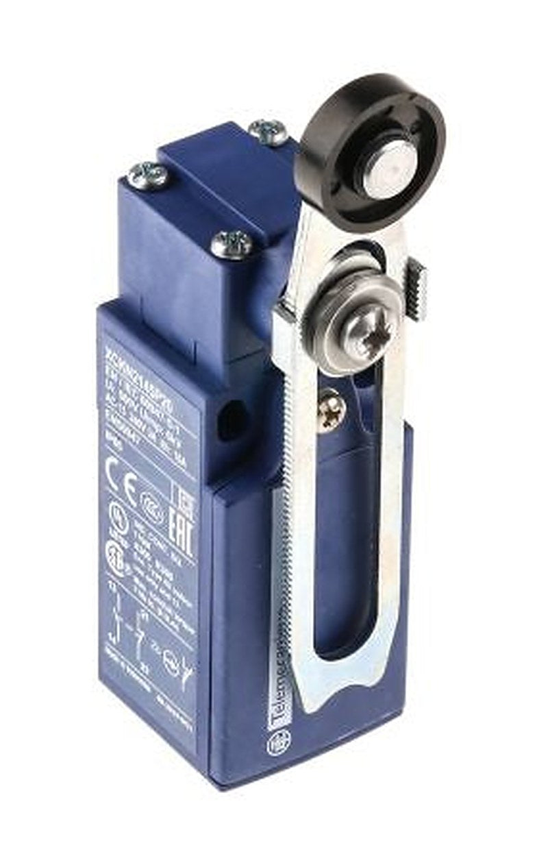 Telemecanique Sensors XCKN Series Roller Lever Limit Switch, 1 NO/1 NC, IP65, Plastic Housing, 240V ac, 10A