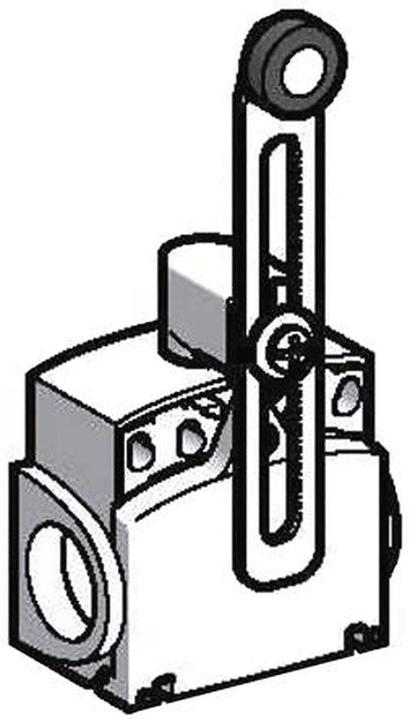 Telemecanique Sensors OsiSense XC Series Roller Lever Limit Switch, 1 NO/1 NC, IP67, IP66, Plastic Housing, 240V ac