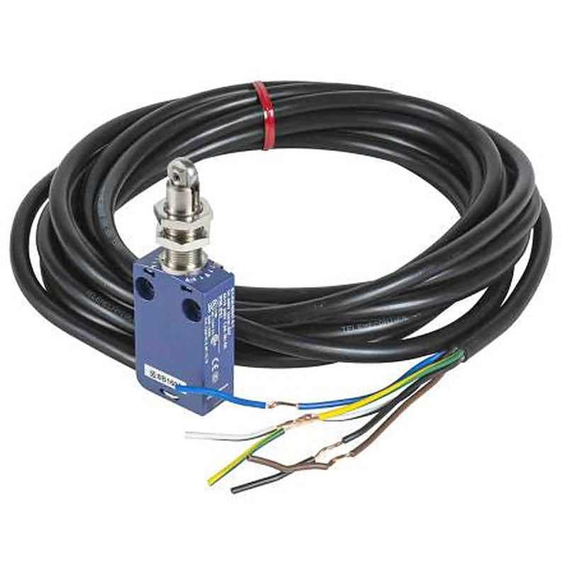 Telemecanique Sensors XCMD Series Roller Plunger Limit Switch, DPST, IP66, IP67, IP68, Zinc Zamak Alloy Housing, 240V