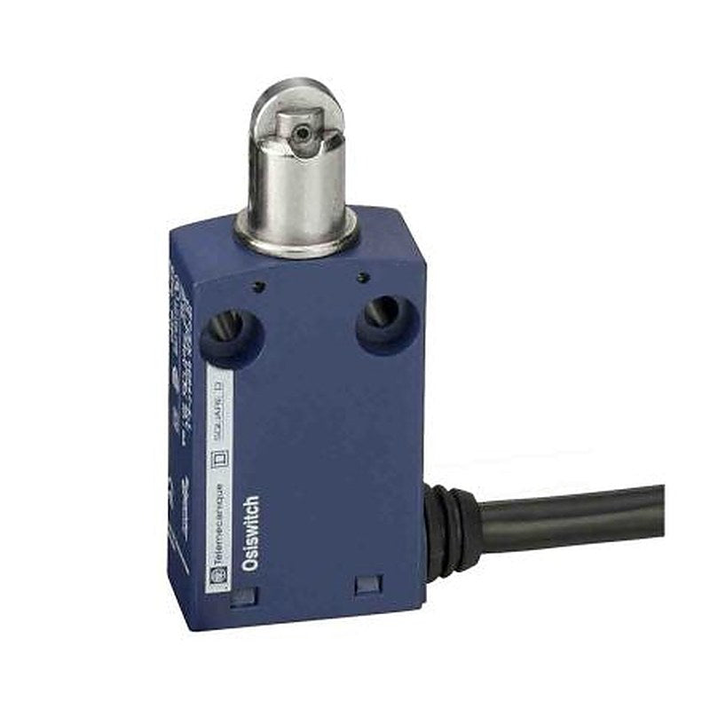 Telemecanique Sensors XCMN Series Roller Plunger Limit Switch, 1 NO/1 NC, IP65, Plastic Housing, 240V ac, 1.5A