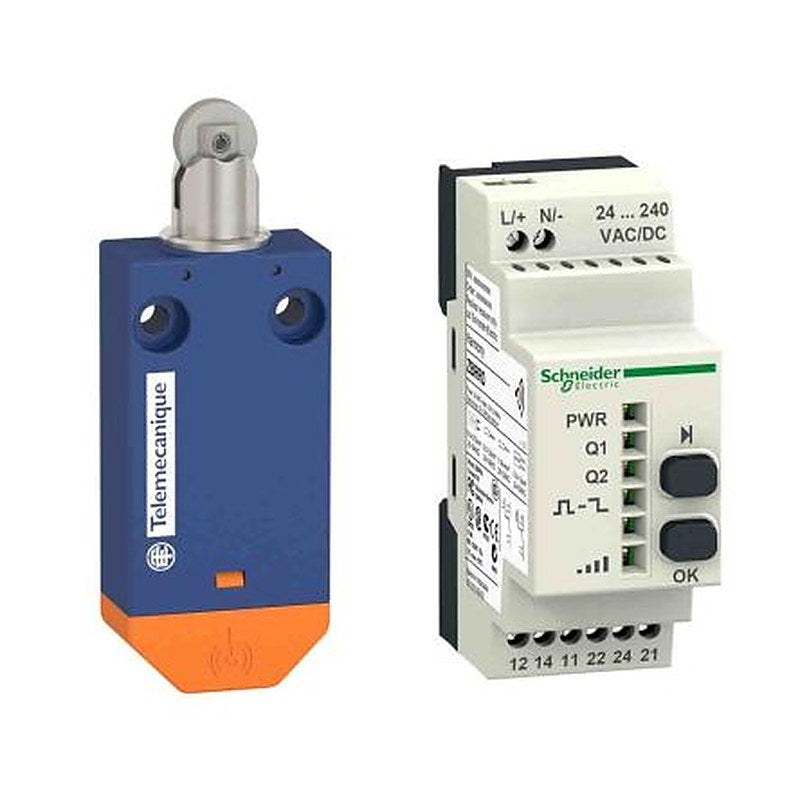 Telemecanique Sensors XCMW Series Roller Plunger Limit Switch, SPDT, IP65, Plastic Housing, 3A