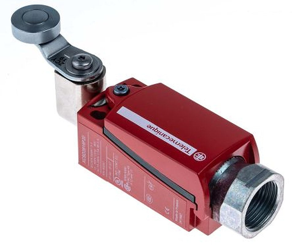Telemecanique Sensors XCSD Series Roller Lever Interlock Switch, 1 NO/2 NC, IP66, IP67, Plastic Housing, 240V ac, 1.5A