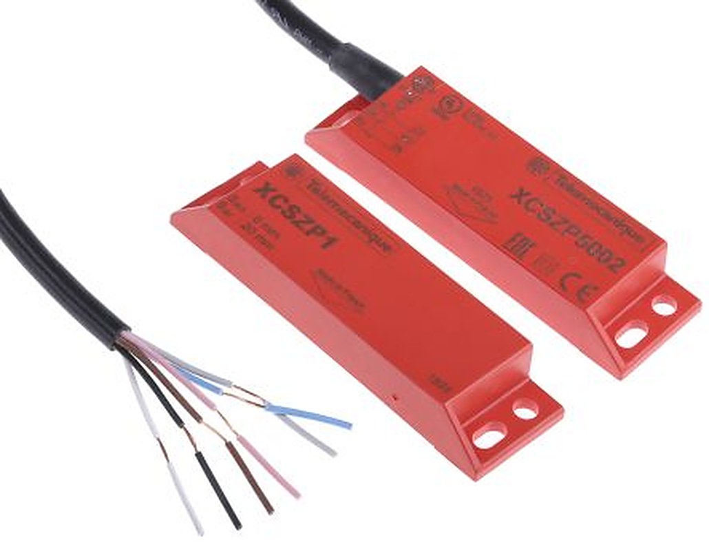 Telemecanique Sensors XCS-DMP Series Magnetic Non-Contact Safety Switch, Plastic Housing, 100V dc, 2 NO, Cable