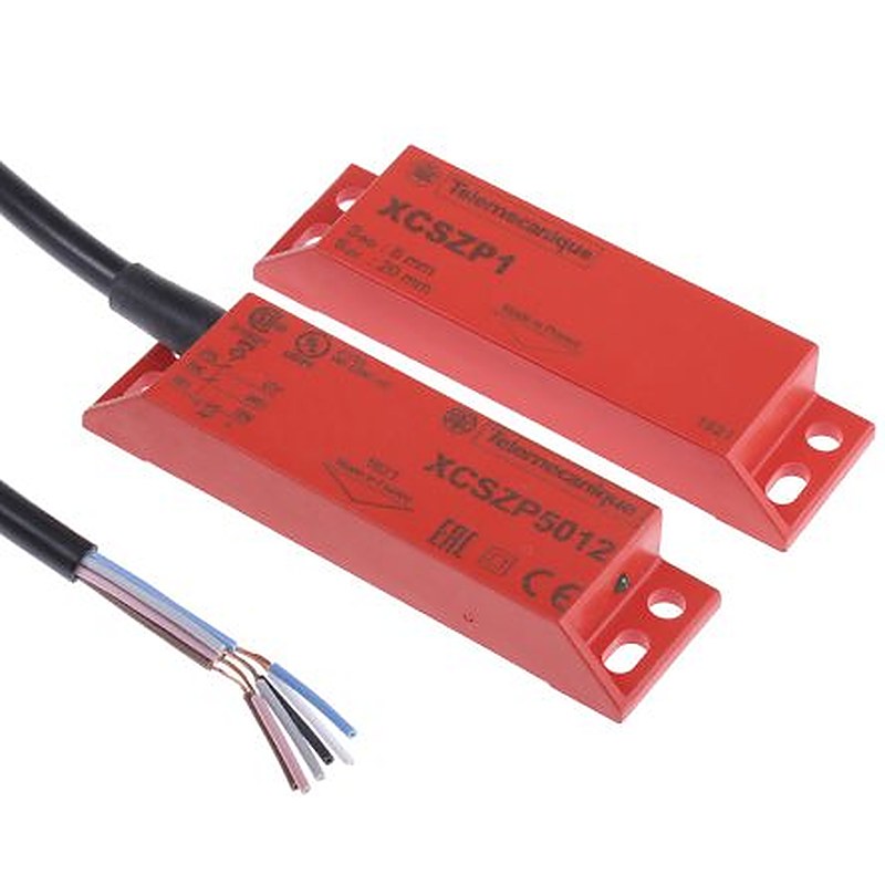 Telemecanique Sensors XCS-DMP Series Magnetic Non-Contact Safety Switch, Plastic Housing, 100V dc, 2 NO, Cable