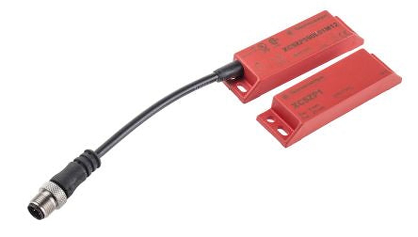 Telemecanique Sensors XCS-DMP Series Magnetic Non-Contact Safety Switch, Plastic Housing, 100V dc, NC, M12
