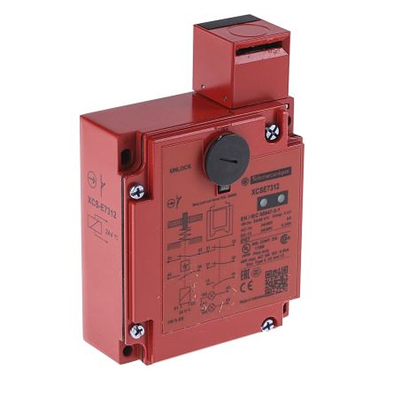 Telemecanique Sensors XCS-E Series Safety Switch, Power to Unlock Actuator Included