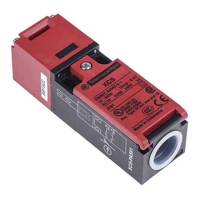 Telemecanique Sensors XCSPA Safety Interlock Switch, Keyed Actuator Included, Polyamide, Interlock