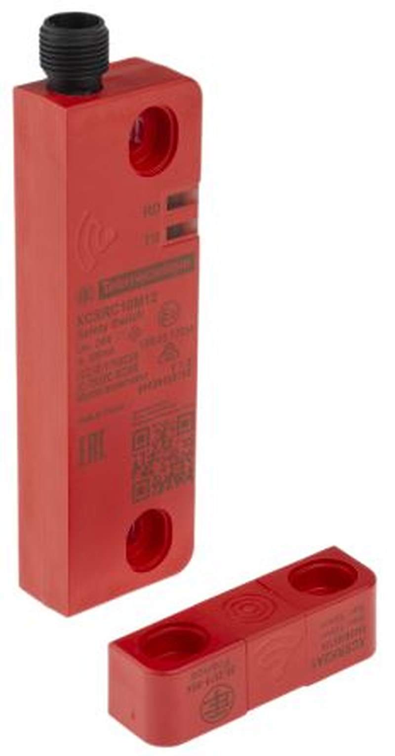 Telemecanique Sensors XCSRC Series RFID Non-Contact Safety Switch, Valox Housing, 26.4V dc, 2 NO, M12