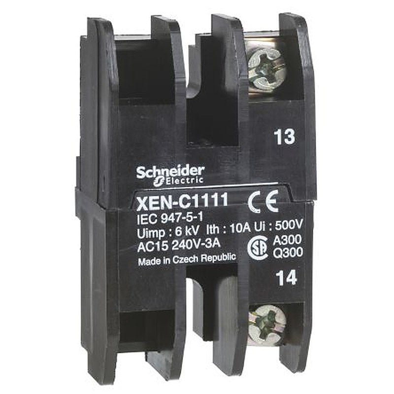 Schneider Electric XENC Series Contact Block, 1 NO/1 NC