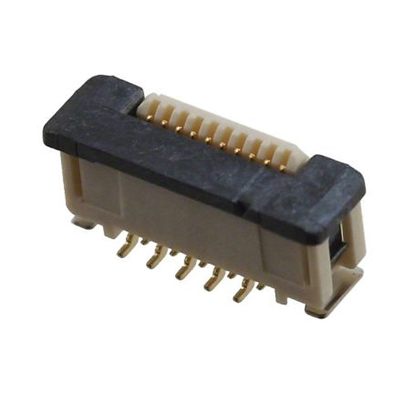 Omron, XF2J 0.5 mm Pitch 10 Way Straight FPC Connector, Solder