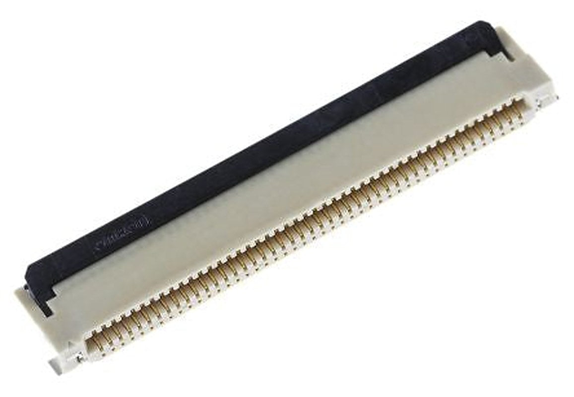 Omron, XF2M 0.5 mm Pitch 45 Way Right Angle Female FPC Connector, Solder
