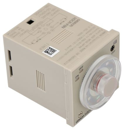 Omron H3CR Series DIN Rail Timer Relay, 2-Contact, 100 to 48 V dc 100V ac, 240 V ac, 0.05 s to 30 h,