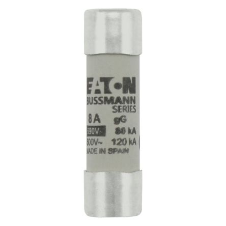 Eaton 8A Ceramic Cartridge Fuse, 14 x 51 mm