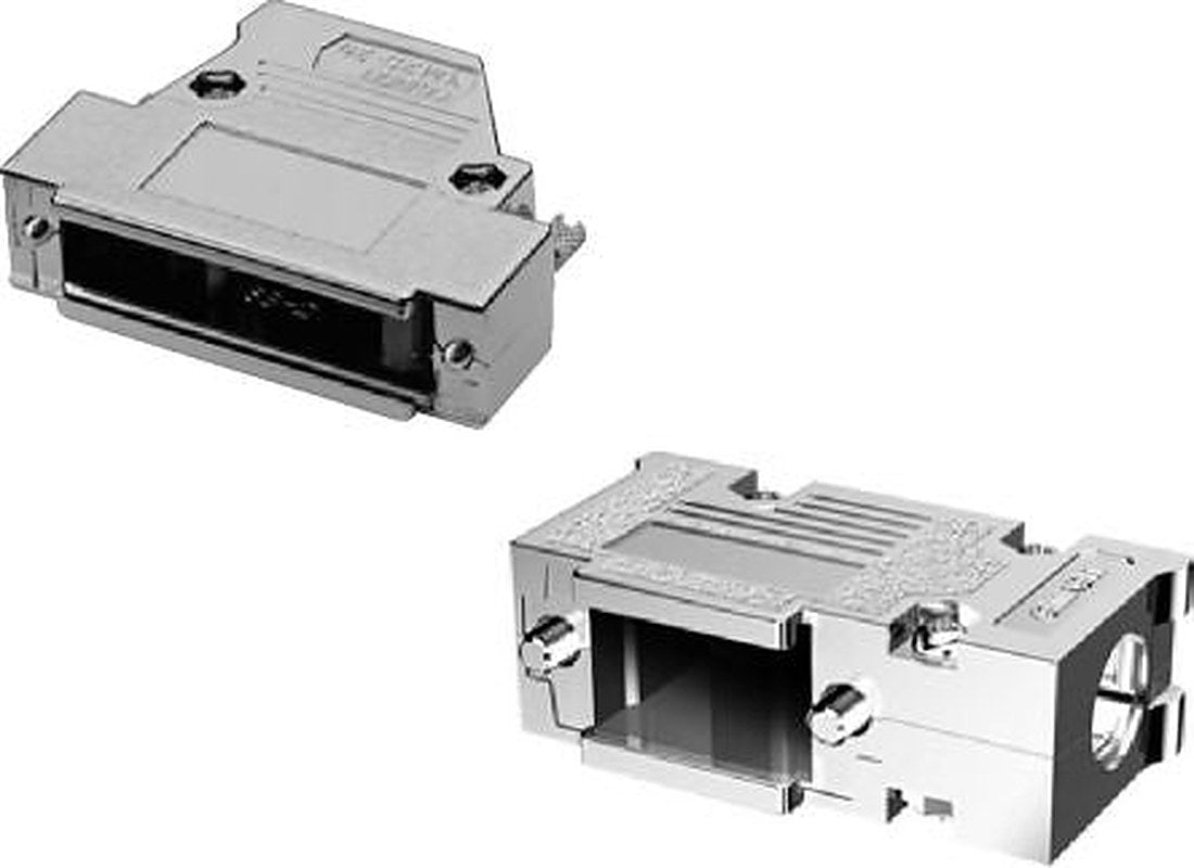 Omron XM2S Series Polybutylene Terephthalate Right Angle D-Sub Backshell, 9 Way Strain Relief