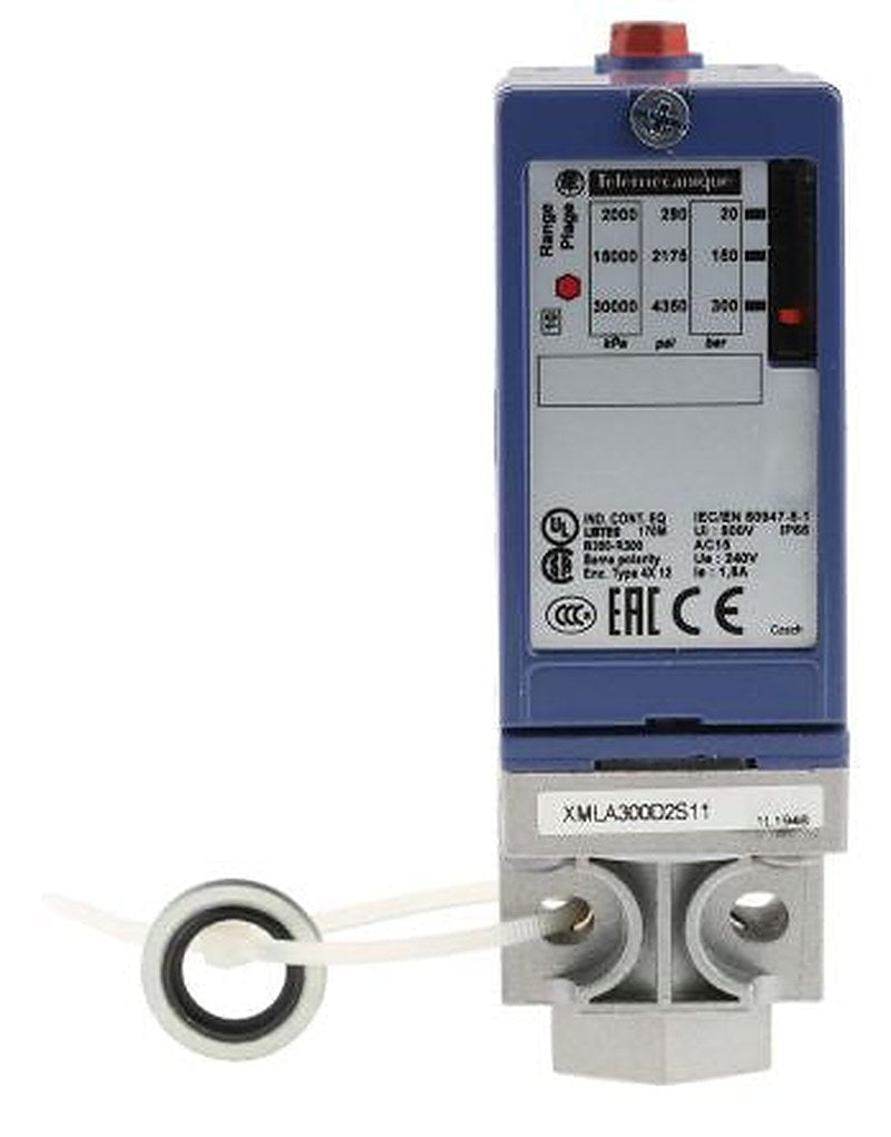 Telemecanique Sensors XMLB Series Pressure Sensor, Relay Output 22 bar 300 bar, Differential Reading