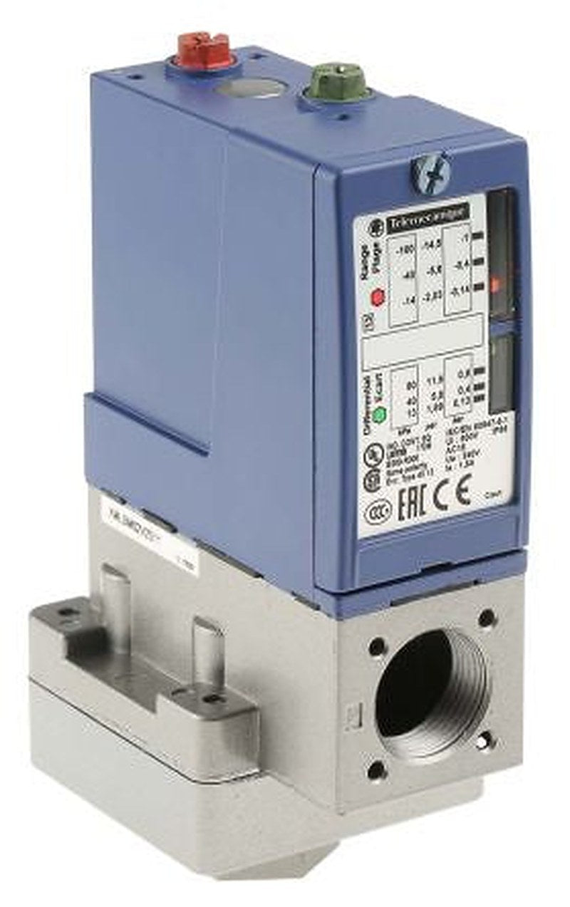 Telemecanique Sensors XMLB Series Pressure Sensor, Relay Output -0.87 bar -0.01 bar, Differential Reading