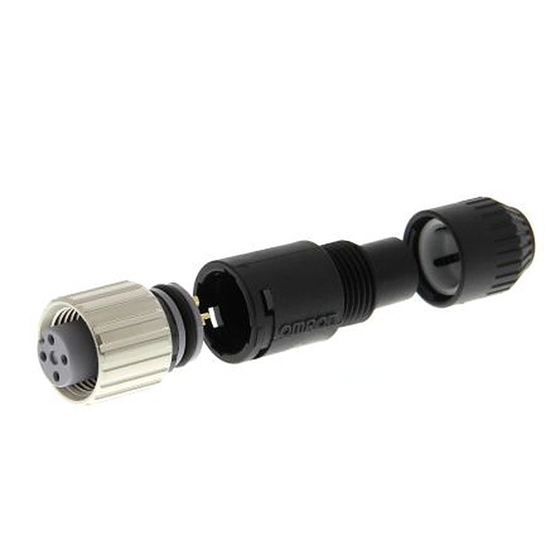 Omron Circular Connector, 4 Contacts, Cable, M12 Connector, Socket, Female, IP67, XS2 Series