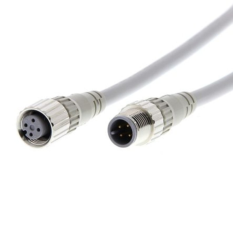 Omron M12 to M12 Connector Cable, 2 m