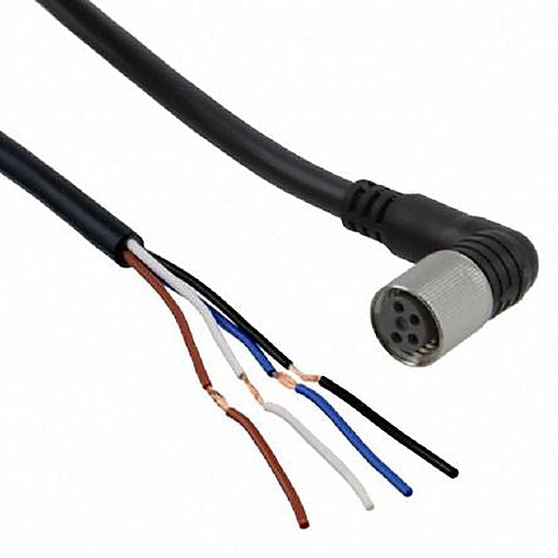 Omron Female 4 way Right Angle to Unterminated Free End Sensor Actuator Cable, 5 m