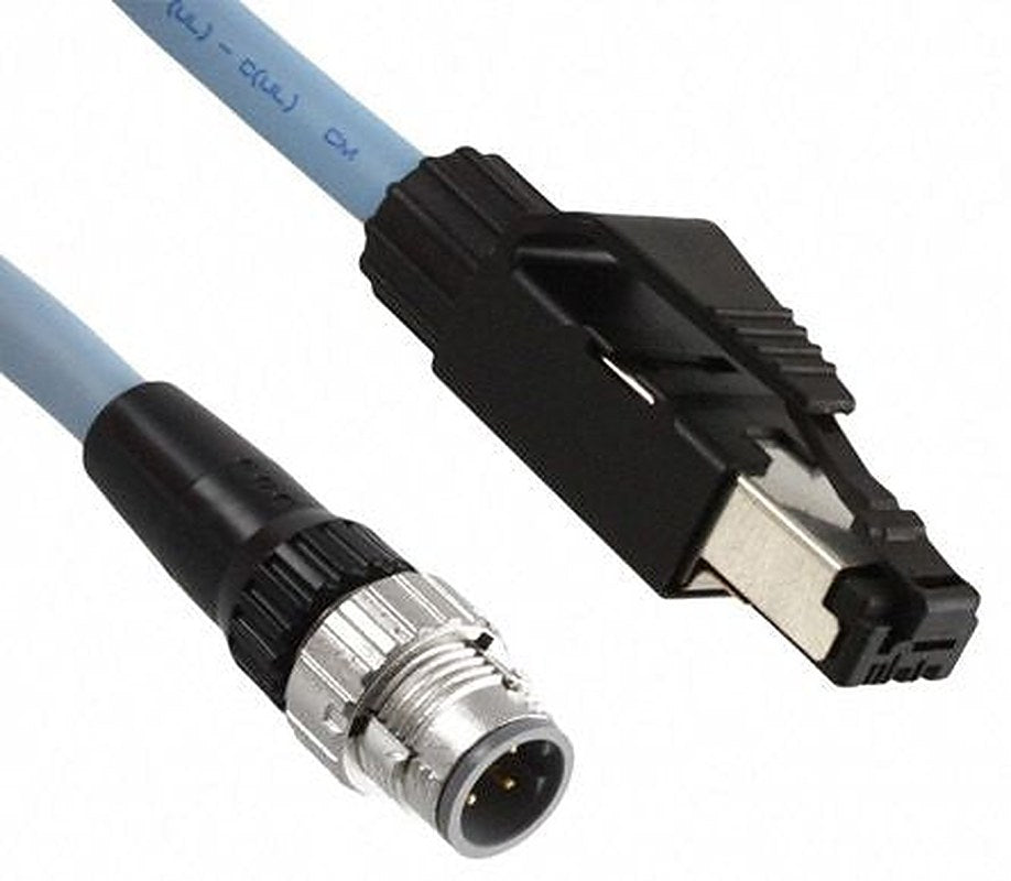 Omron XS5, 2 m Cat5e Ethernet Cable, Blue, Shielded 4 Polyvinyl Chloride Sheath