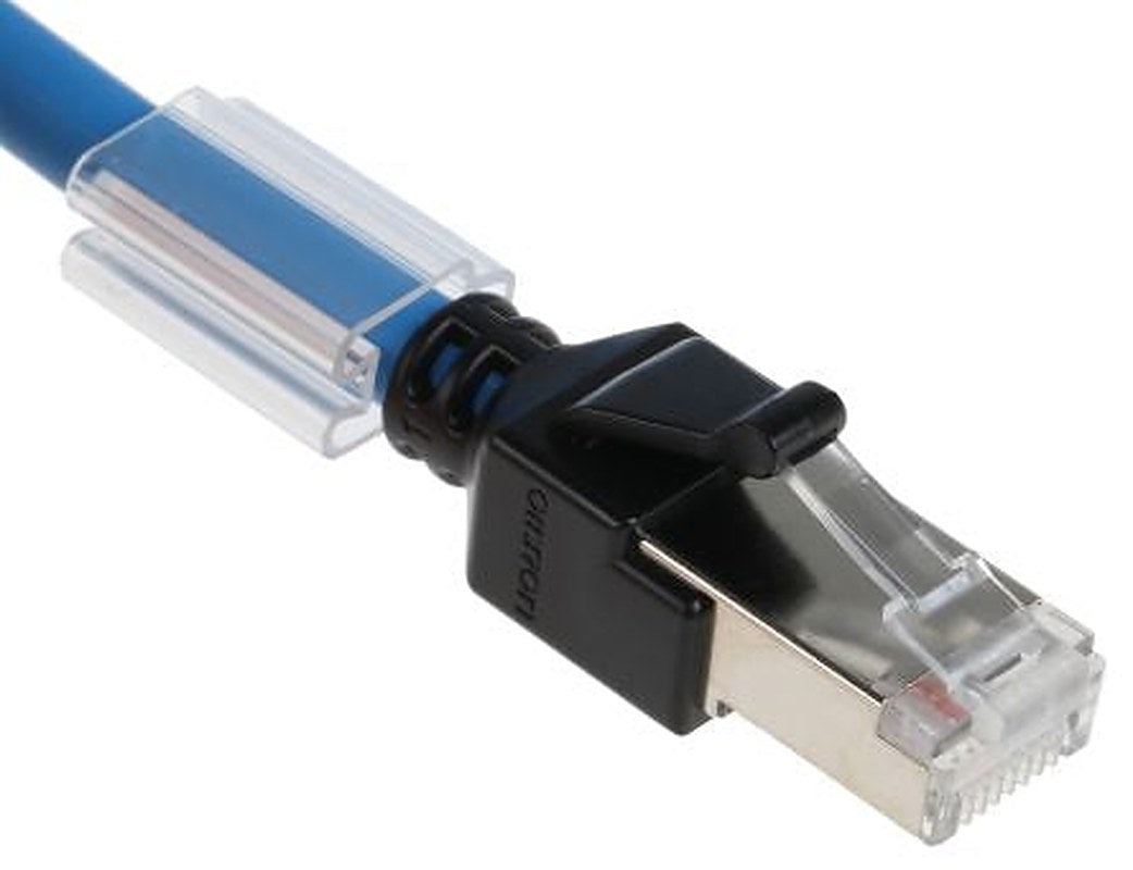 Omron XS6, 10 m Cat6a Ethernet Cable, Blue, Shielded 8 Screened Low Smoke Zero Halogen Sheath