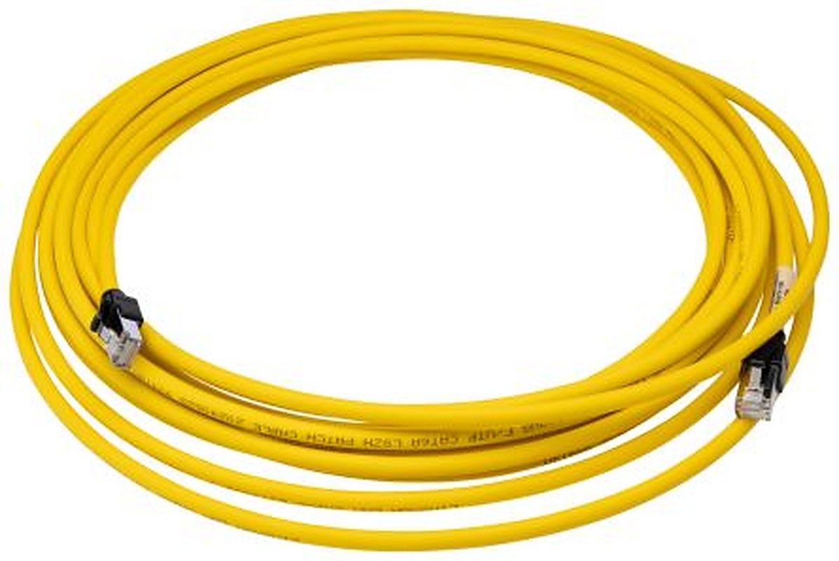 Omron XS6W, 10 m Cat6a Ethernet Cable, Yellow, Shielded Low Smoke Zero Halogen Sheath
