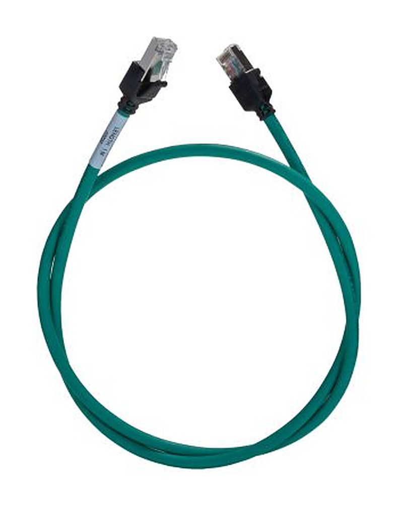 Omron XS6W, 1 m Cat6a Ethernet Cable, Green, Copper Braid 48 Screened Low Smoke Zero Halogen Sheath