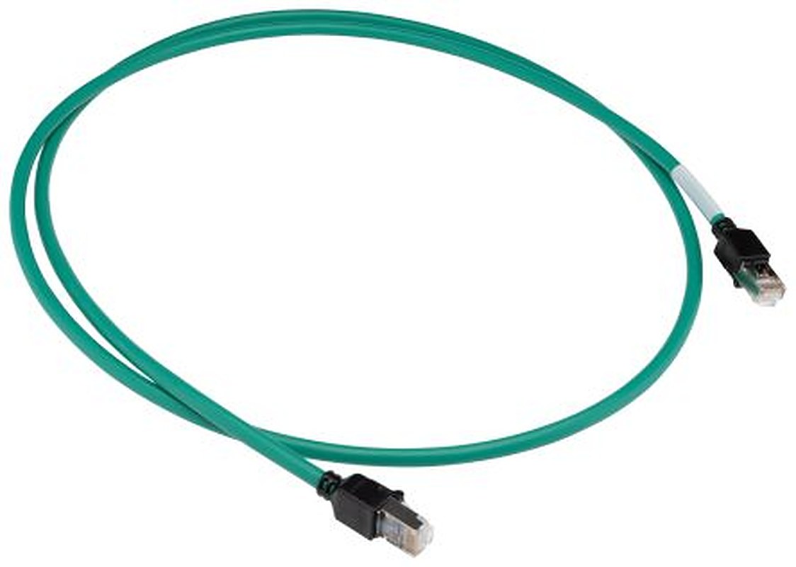 Omron XS6W, 1.5 m Cat6a Ethernet Cable, Green, Copper Braid 4 Screened Low Smoke Zero Halogen Sheath