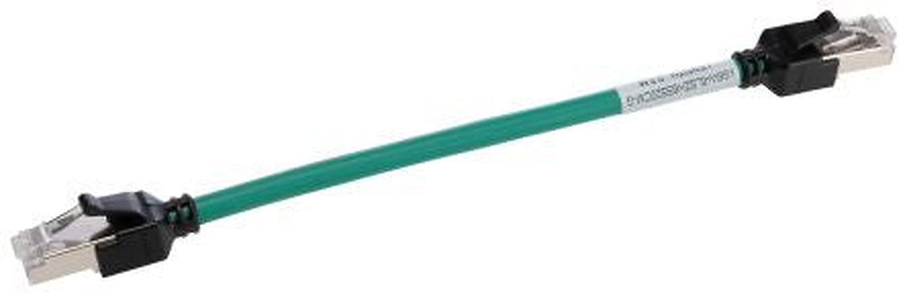Omron XS6, 200 mm Cat6a Ethernet Cable, Green, Shielded 4 Screened Low Smoke Zero Halogen Sheath