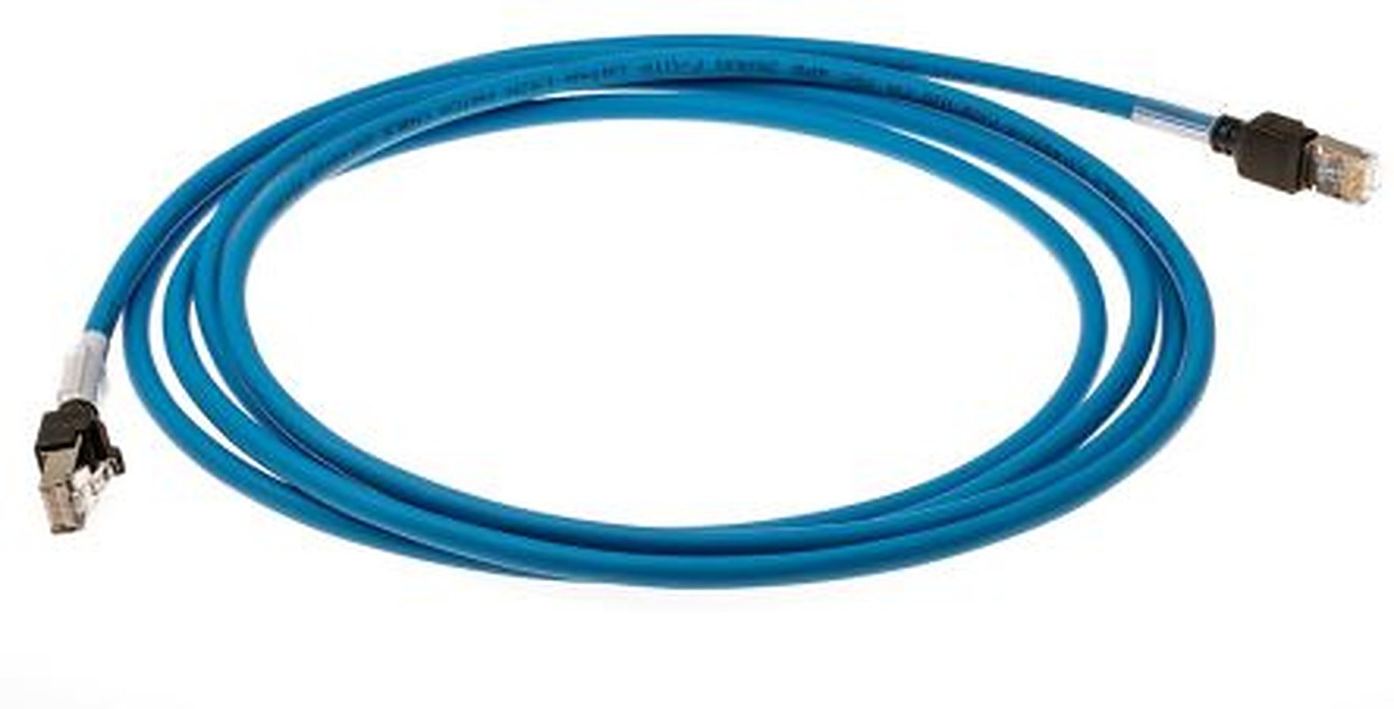 Omron XS6W, 3 m Cat6a Ethernet Cable, Blue, Shielded 8 Screened Low Smoke Zero Halogen Sheath