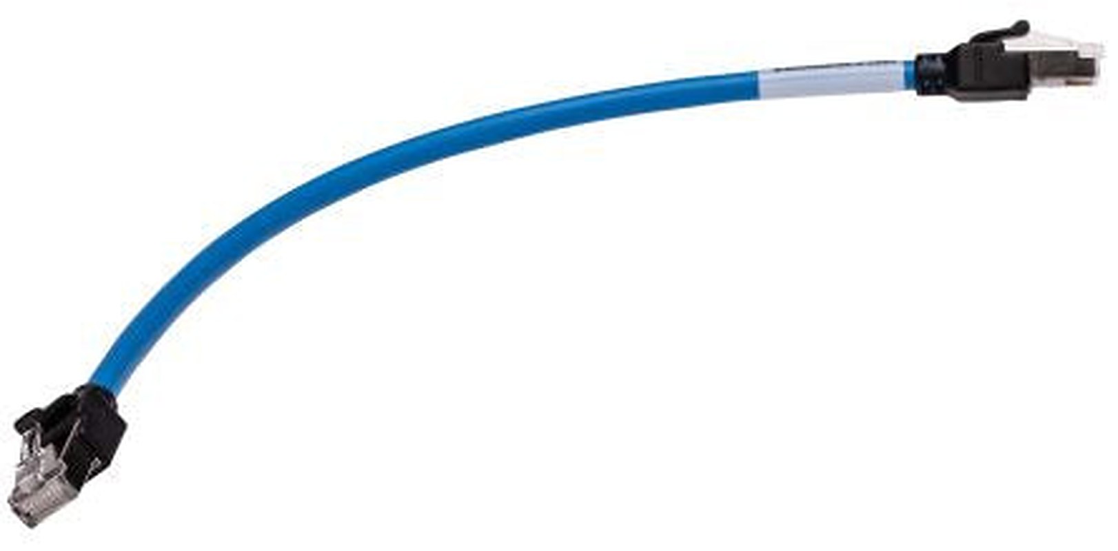 Omron XS6W, 300 mm Cat6a Ethernet Cable, Blue, Shielded Screened Low Smoke Zero Halogen Sheath