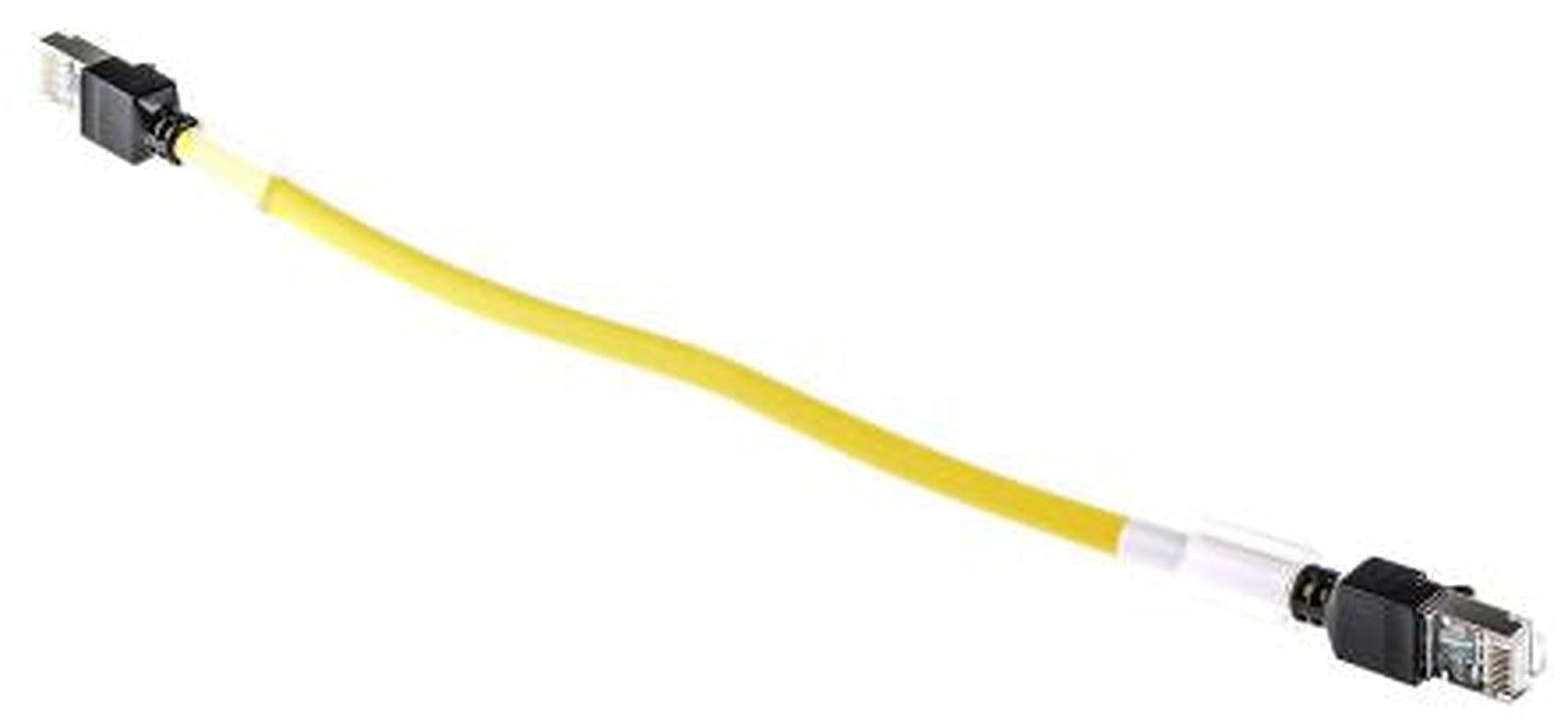 Omron XS6, 300 mm Cat6a Ethernet Cable, Yellow, Shielded 8 Screened Low Smoke Zero Halogen Sheath