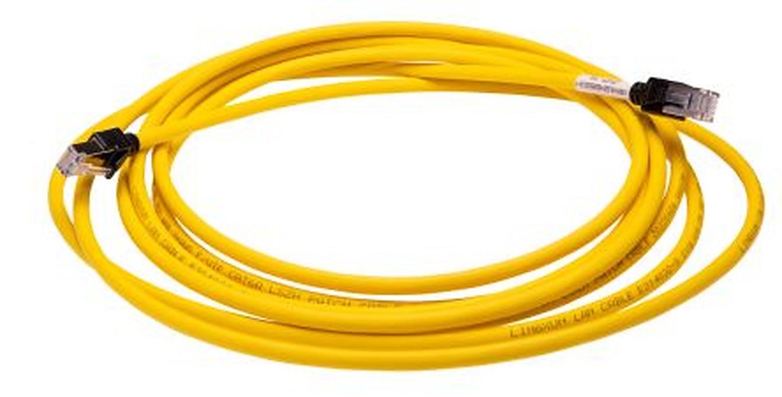 Omron XS6, 5 m Cat6a Ethernet Cable, Yellow, Shielded 8 Low Smoke Zero Halogen Sheath